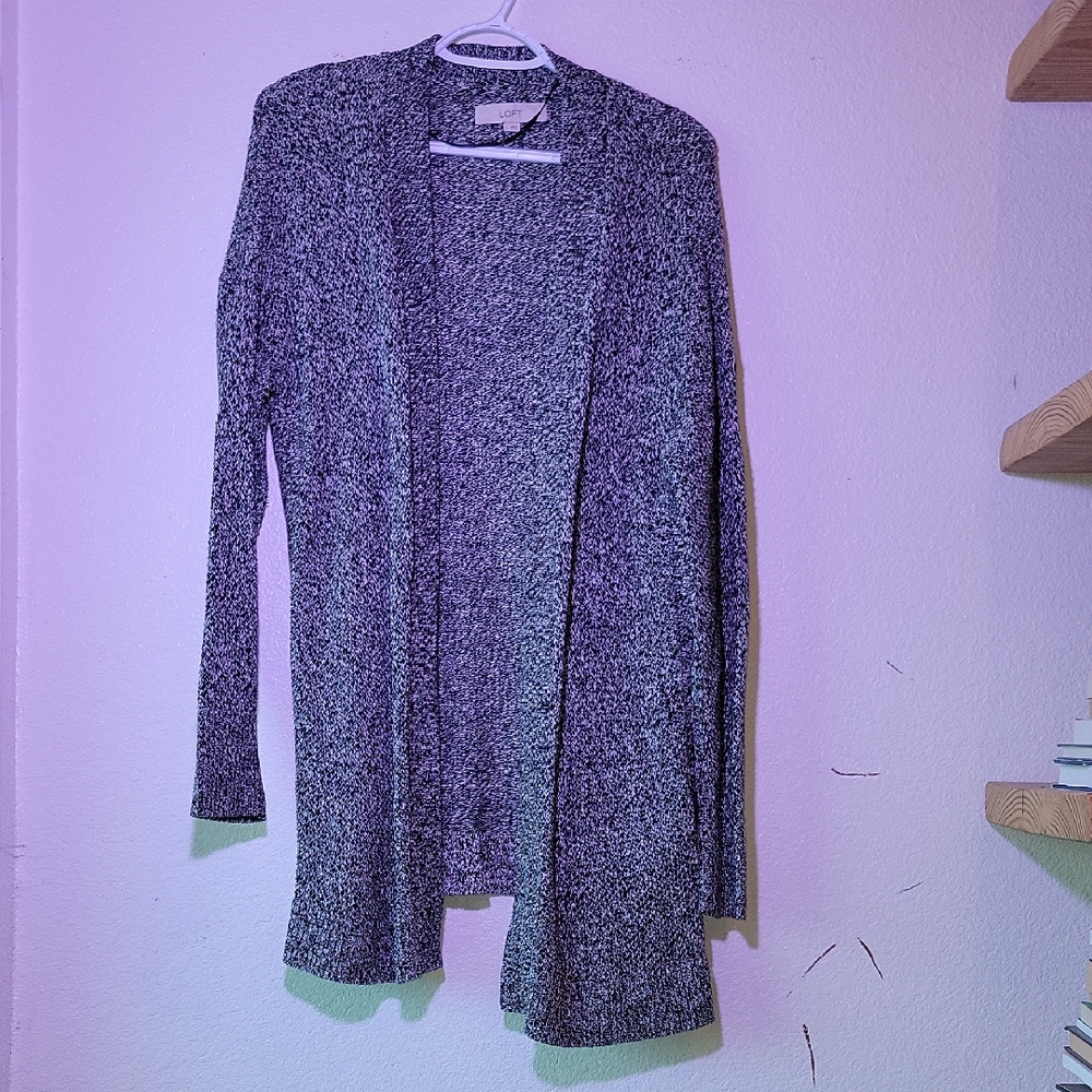 LOFT Heathered Gray Cardigan
